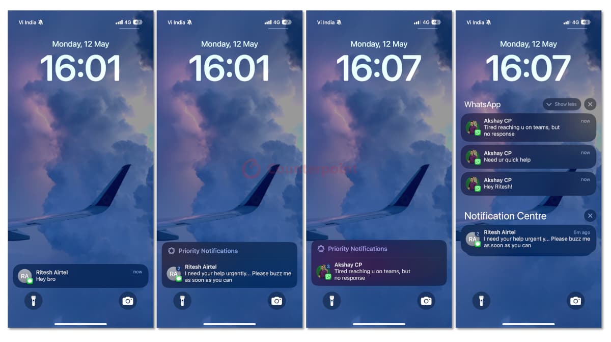 Apple Intelligence prioritizing urgent notifications using the Priority Notifications service. Source: Counterpoint Research.