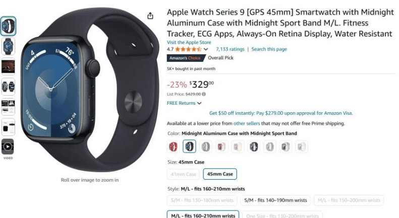 A black watch with a round face
Description automatically generated with medium confidence