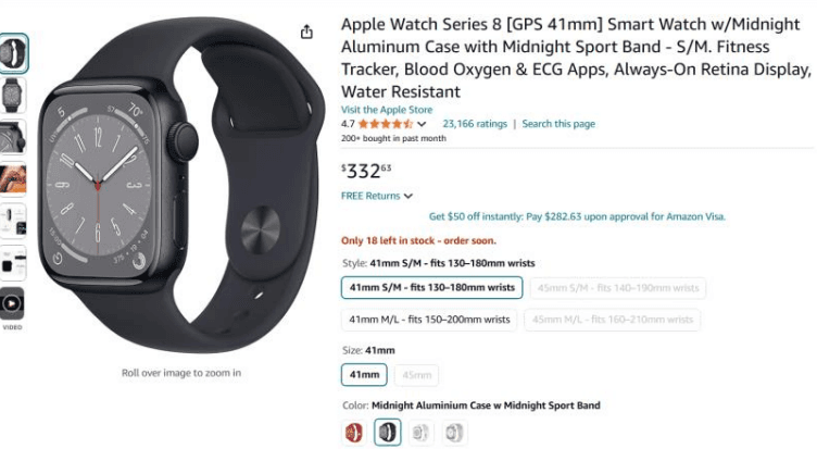 A black watch with a round button
Description automatically generated with medium confidence