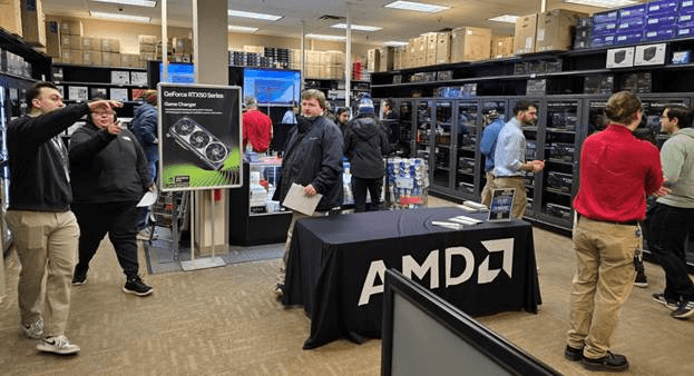GPU customers inside Denver Microcenter