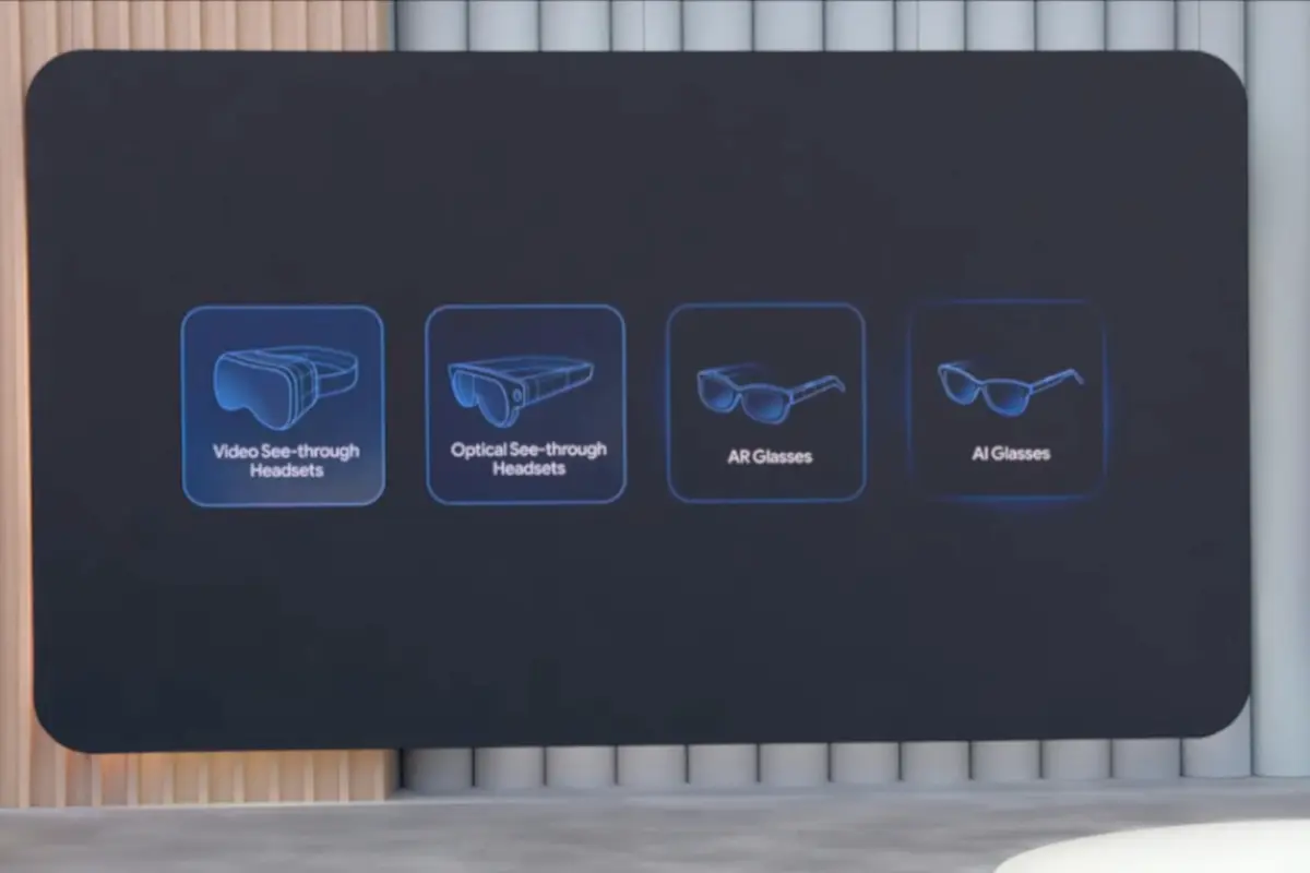 Slide presentation on future Google headsets and smart glasses. Source: Google.