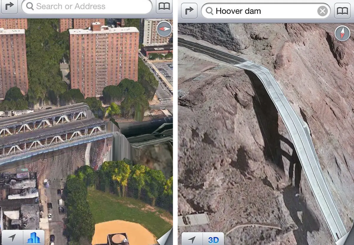 apple maps 3d view