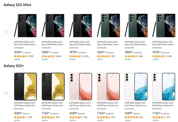 Galaxy S22 Ultra and Plus