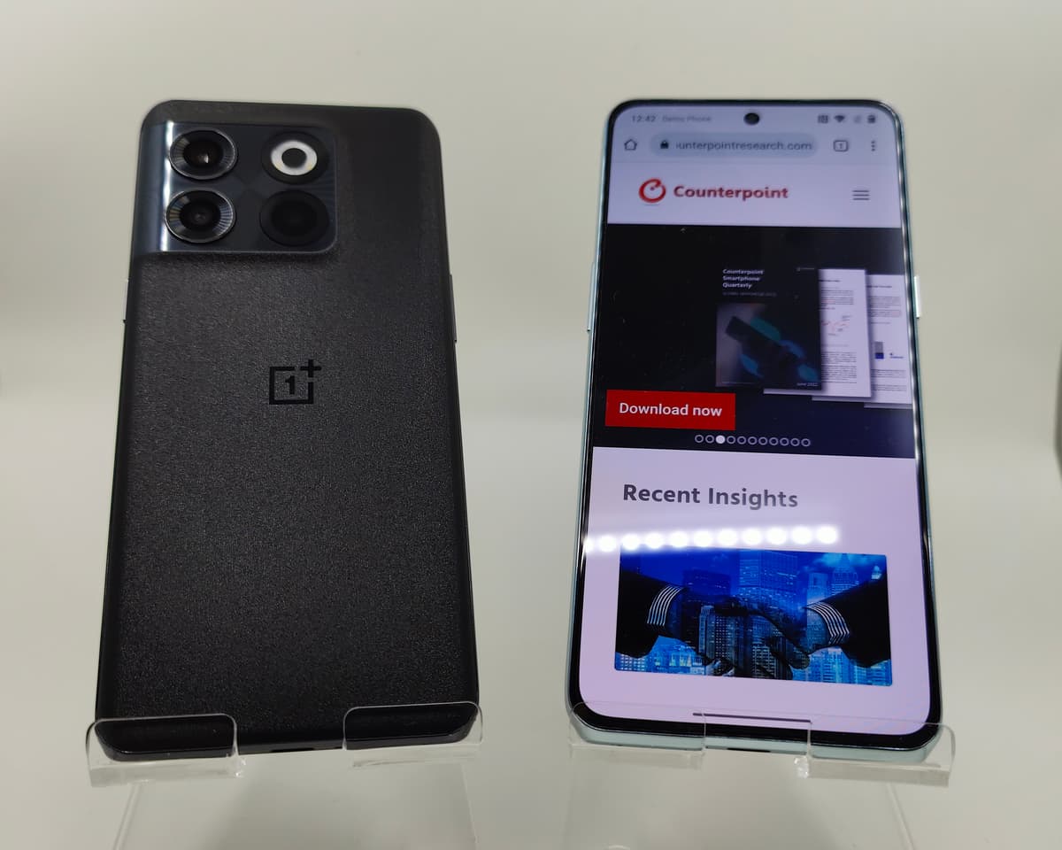 OnePlus 10T and Counterpoint Logo