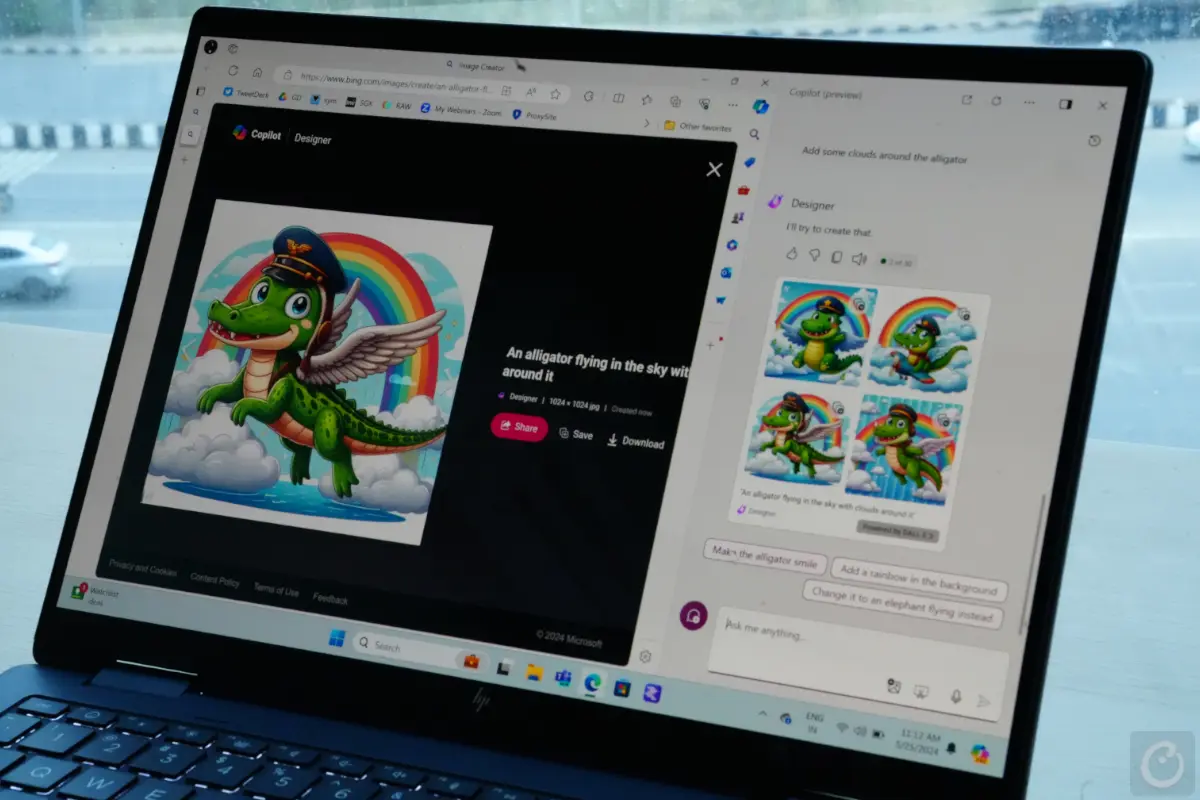 counterpoint hp envy x360 14 review copilot image generation