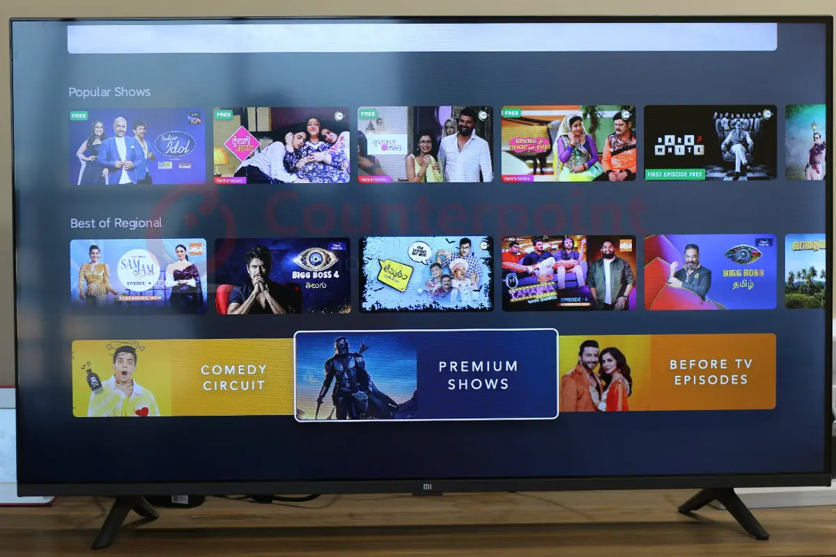counterpoint mi tv horizon live tv and ott