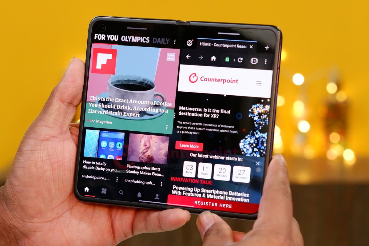 counterpoint oppo find n multitasking