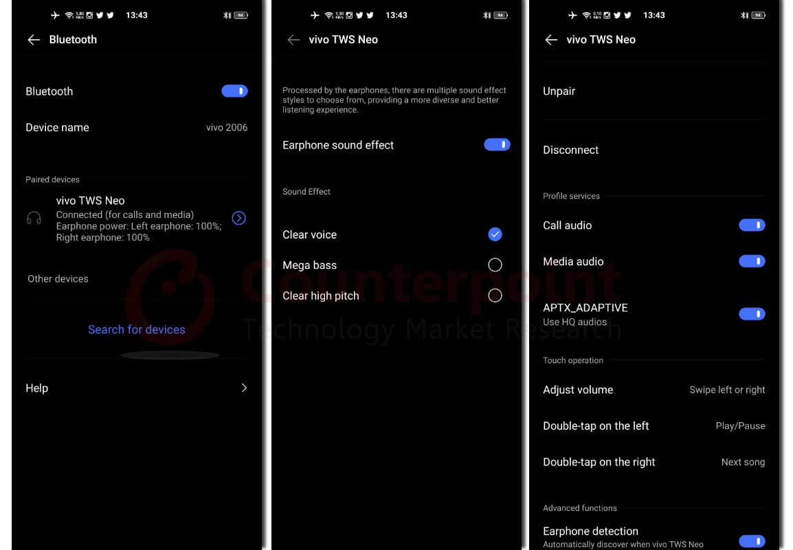 counterpoint vivo tws neo review gestures