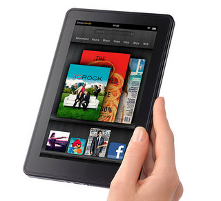 Kindle Fire in hand