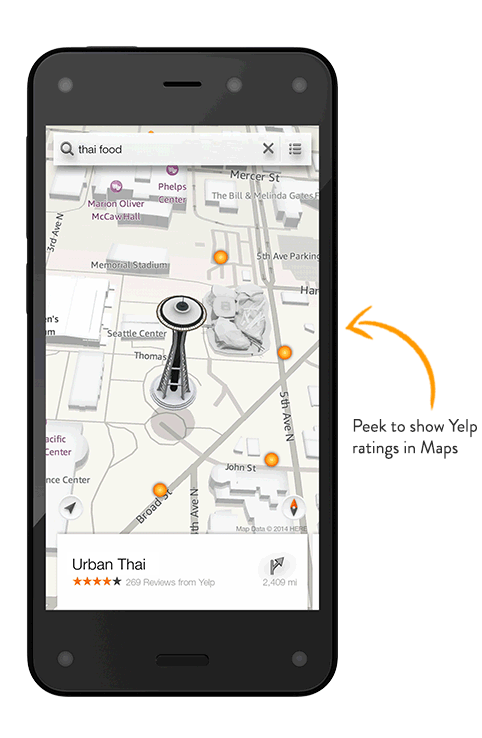 here maps fire phone dynamic perspective