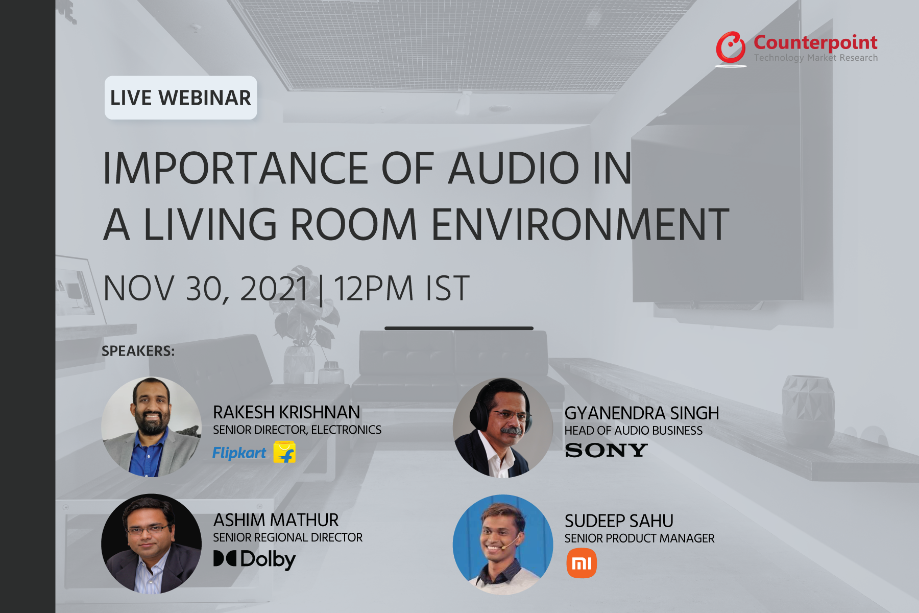 Webinar: Importance of Audio in a Living Room Environment