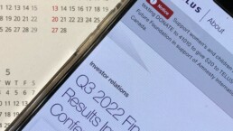 Telus website on 2022 calendar