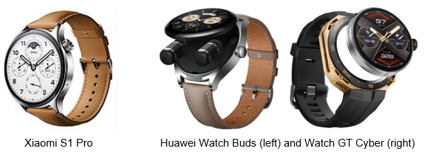 Xiaomi S1 Pro & Huawei Watch Buds and Watch GT Cyber