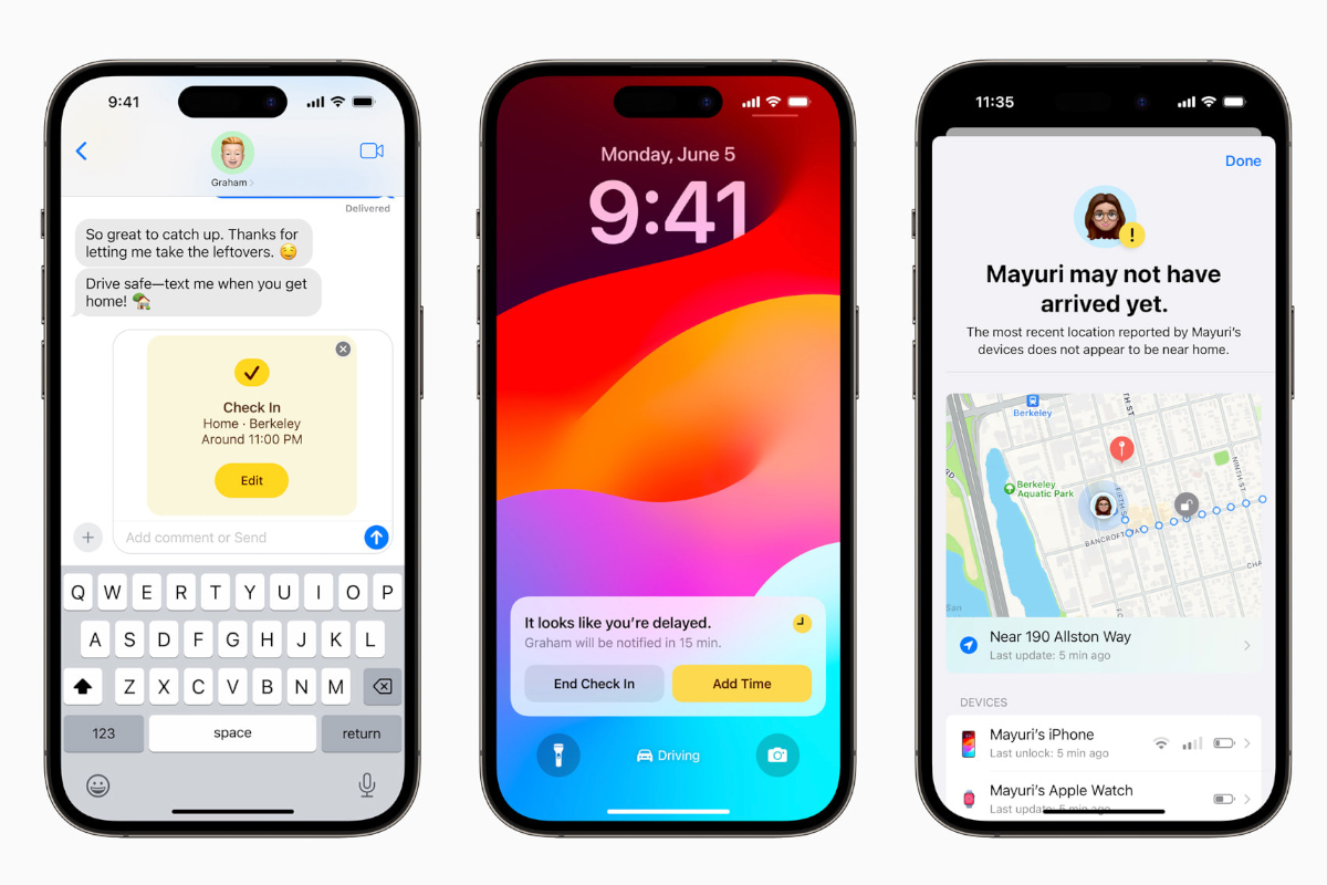 counterpoint apple wwdc 2023 ios 17 check-in feature
