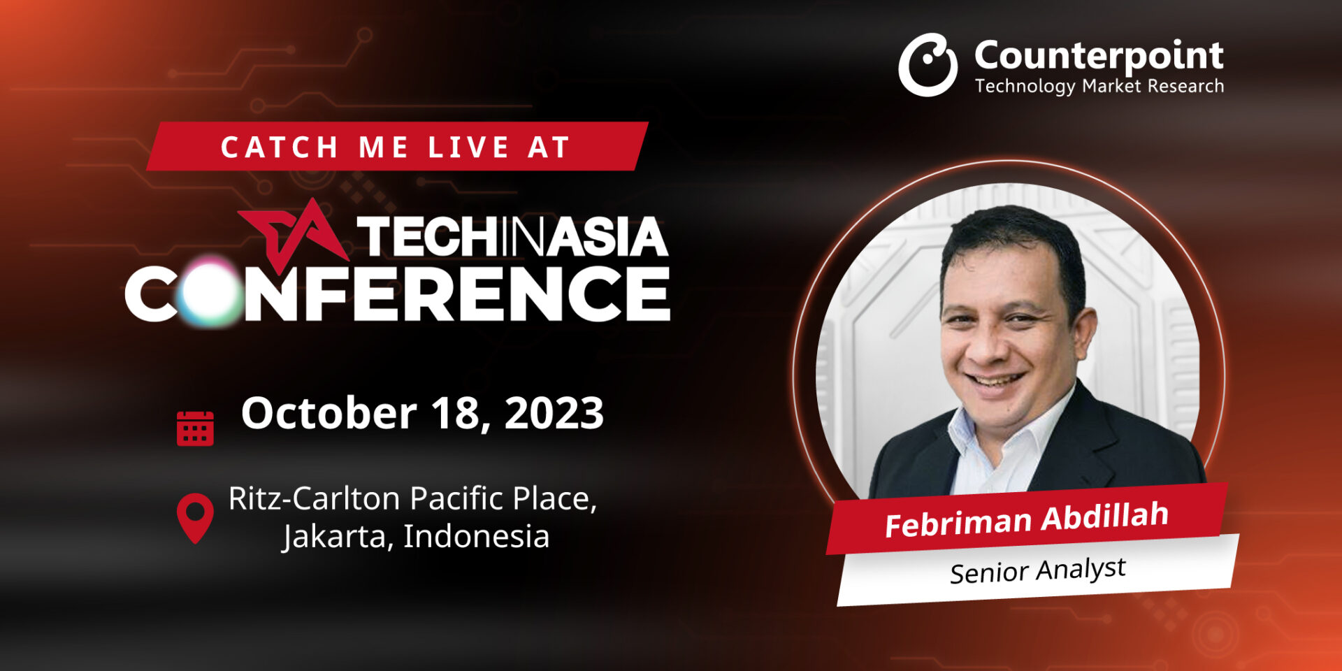 Meet Counterpoint Research at Tech In Asia Conference 2023